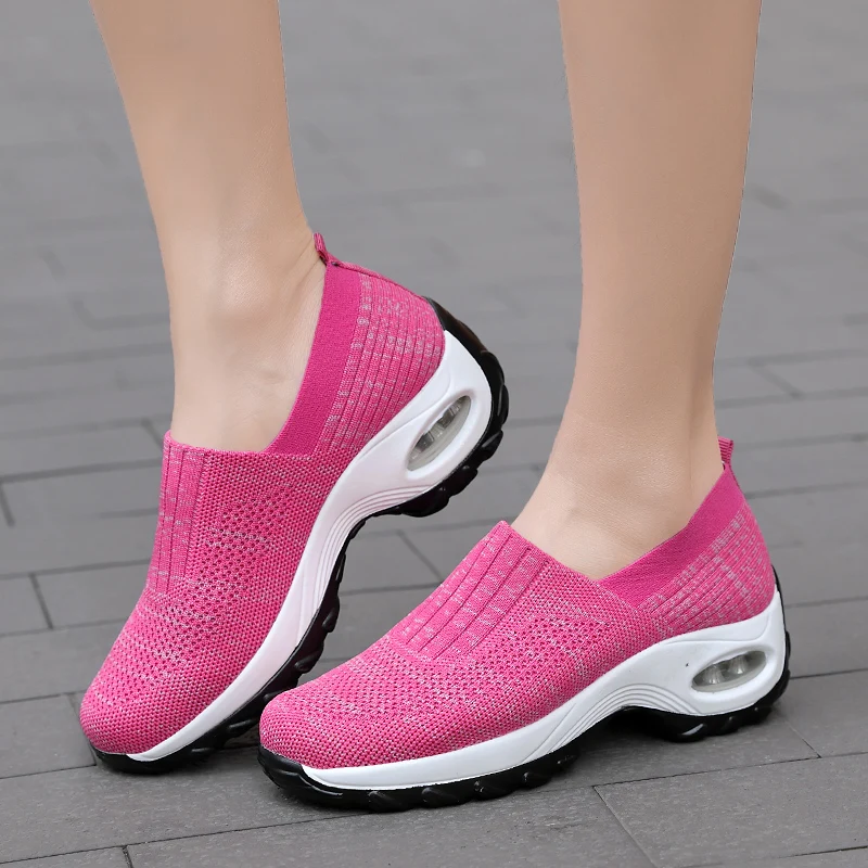 

Sneakers Women Walking Shoes Sock Breathable Shoes Fashion Comfortable Outdoor Slip-on Air Cushion Casual Footwears