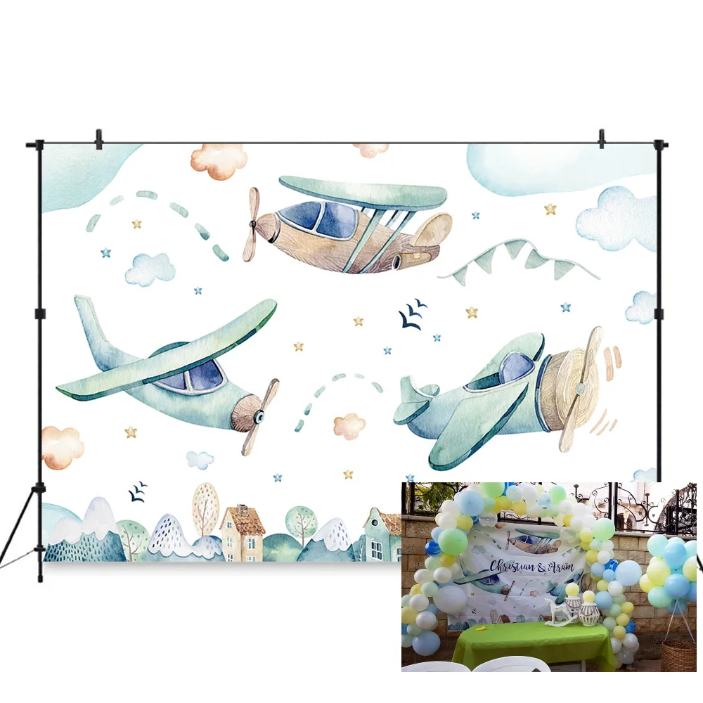 Самолет в стиле вечеринки честь Дня Рождения для новорожденных Для рождения