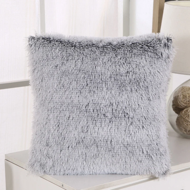 

Plush Cushion Cover Home Decor Pillow Covers Living Room Bedroom Sofa Decorative pillowcase 43x43cm shaggy fluffy cover
