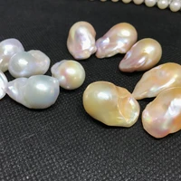 irregular baroque freshwater pearl 15mm 16mm 1pcs big size different color loose freshwater pearl for making earrings