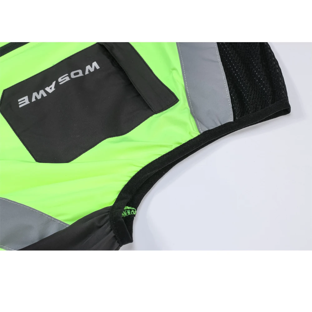 WOSAWE Cycling Reflective Vest Windproof Running Safety Vest Motorcycle Gilet MTB Riding Bike Bicycle Clothing Sleeveless Jacket