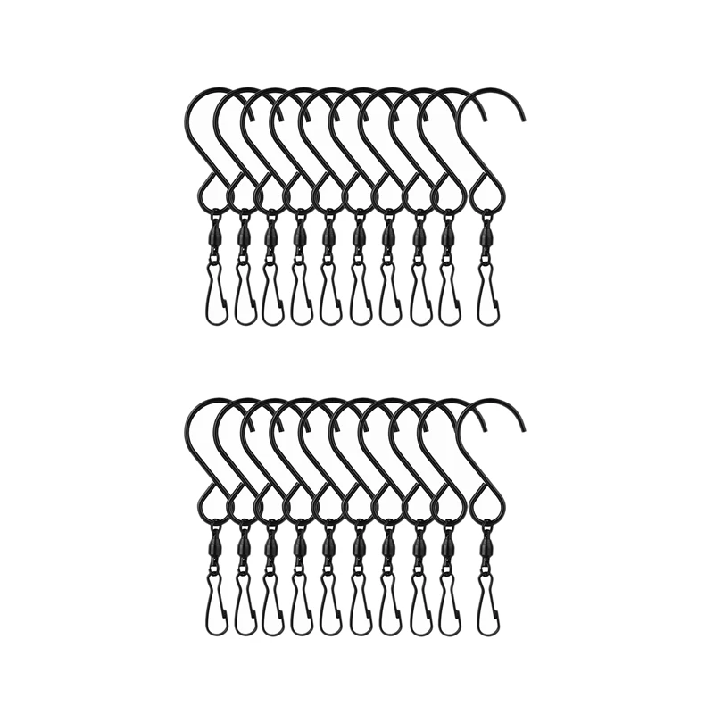 

12 шт. вертлюжные крючки с зажимами для вертлюга с зажимами на крючках Висячие колокольчики с кристаллами вечерние вращающиеся крючки