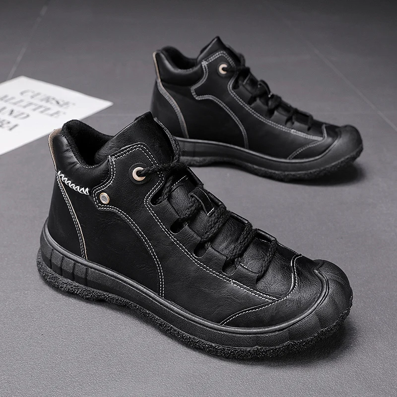 

Sapato Masculino Casual Ankle Boots For Men Shoes Casual Leather Mens Zapatos Hombre Cuero Informales De Winter Chelsea Sneakers