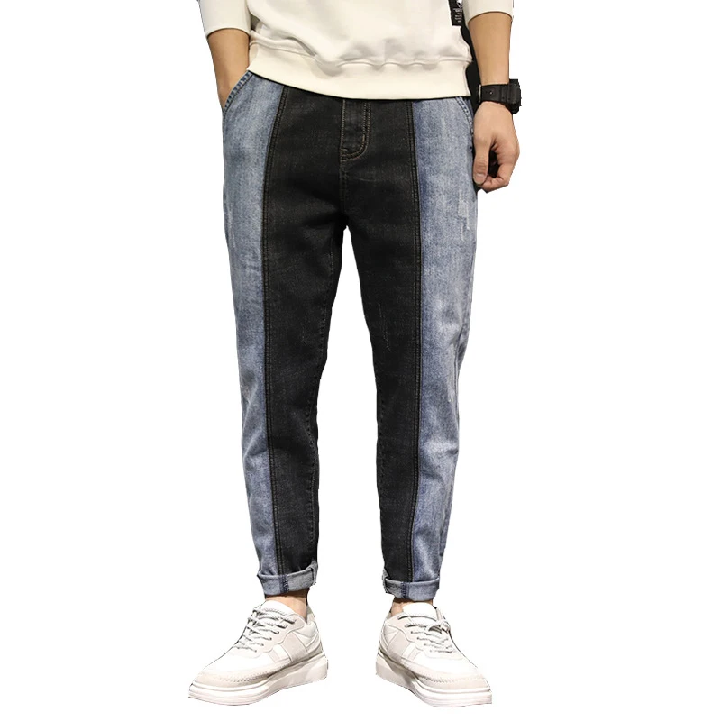 

Idopy Men`s Stretchy Regular Fit Hiphop Patchwork Colourful Denim Pants Joggers Jeans Trousers For Male Hipster