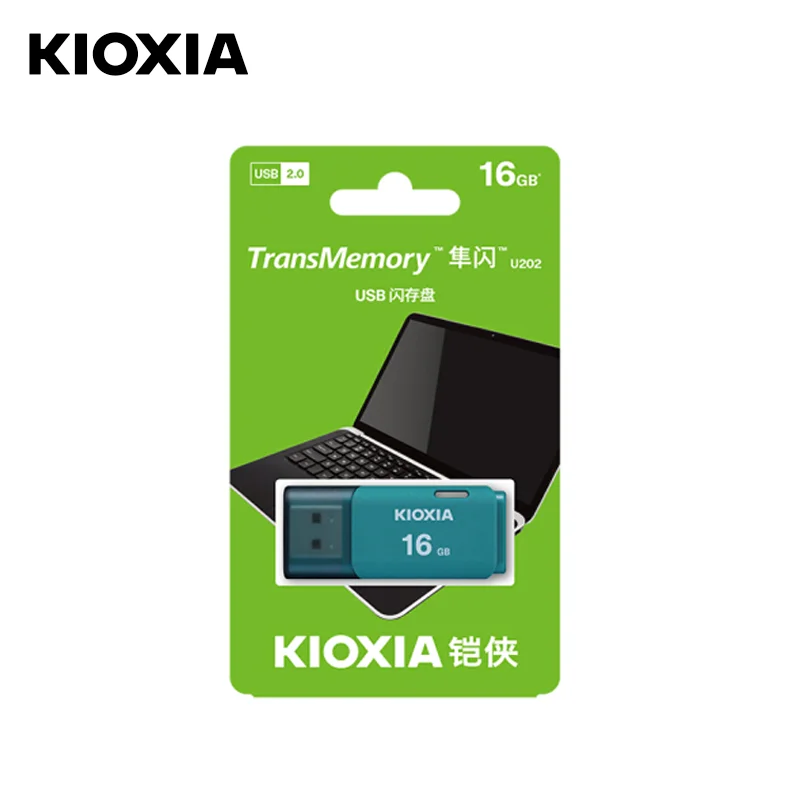 USB-флеш-накопитель Kioxia 32 ГБ 16 сине-белый с подсветкой | Компьютеры и офис