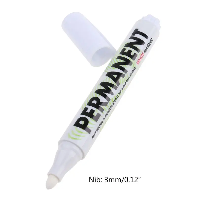 

White Marker Pen Paint Oil Car Tire Marker Pen Waterproof Paint Marker Graffiti Pen X6HB