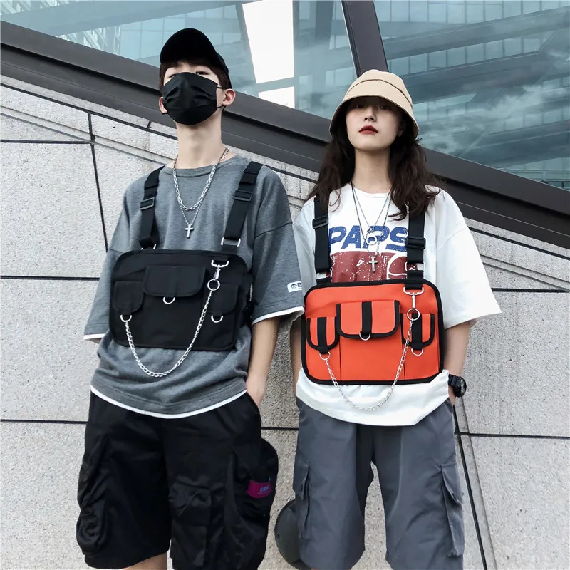 Нейлоновая нагрудная сумка модная камуфляжная поясная сумочка в стиле хип хоп