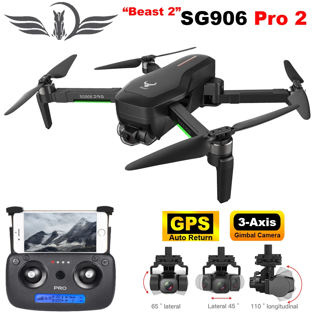 FEMA SG906PRO 2 профессиональный Дрон с 4K 3 осевому гидростабилизатору Камера HD GPS 5G Wi Fi