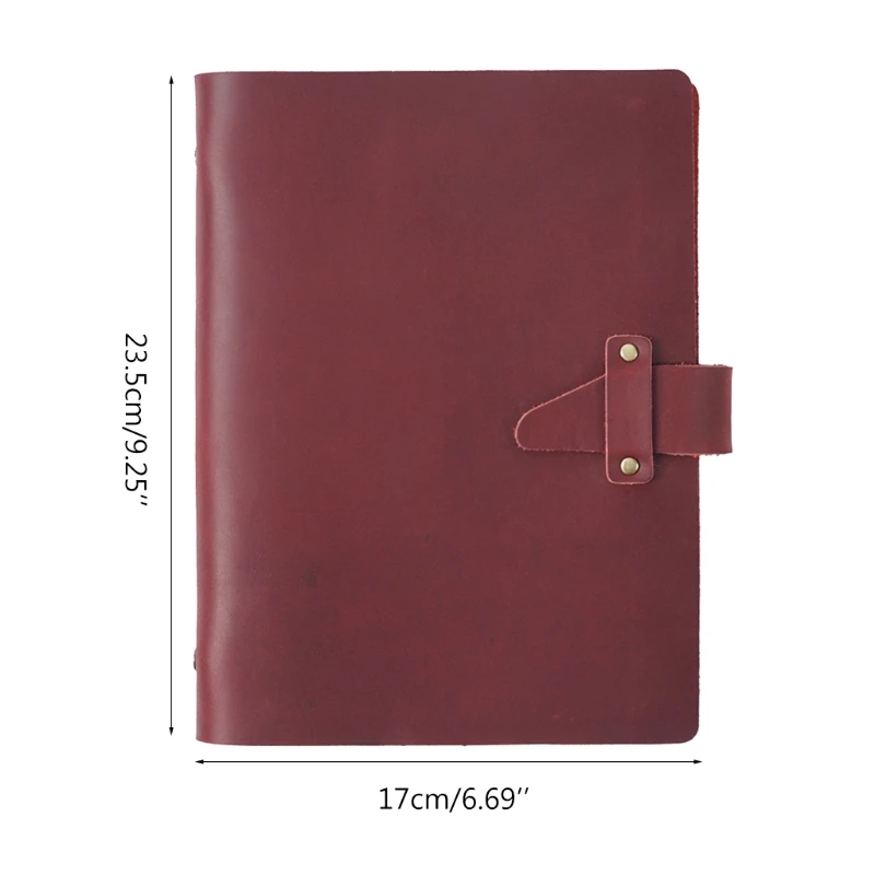 

Brief Notebook A5 Leather Personal Leather Loose Diary 6 Ring Binder Sketchbook