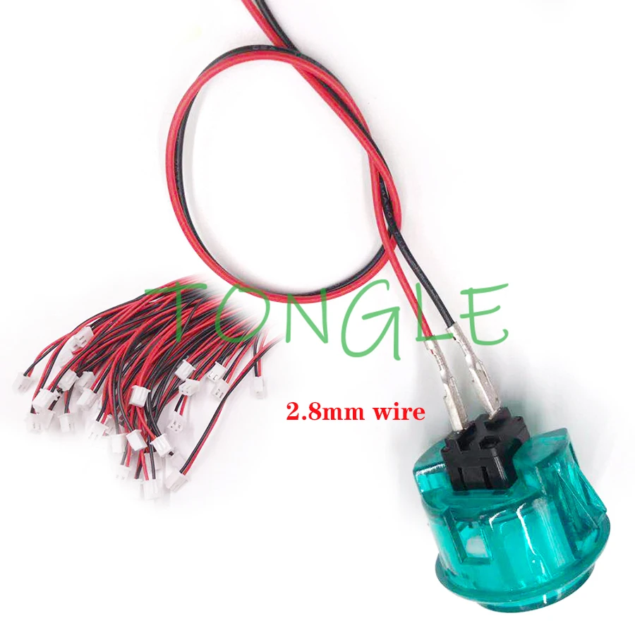 

20PCS 2.8mm 4.8mm Terminal Female Connector With 2 Pin Plug Cable Joystick /Button Wires For Arcade Game Machines Accessories