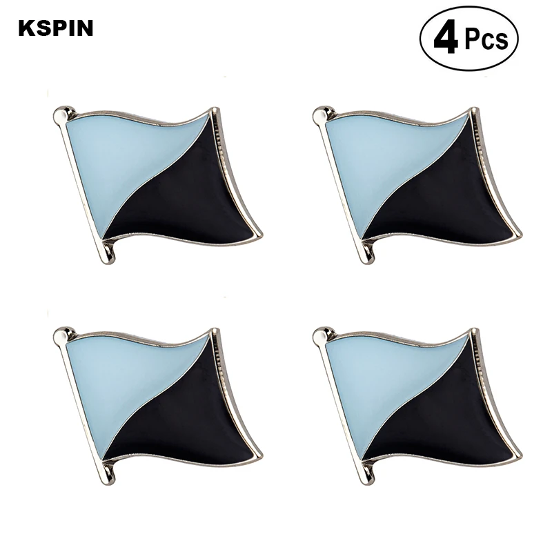 

White Black Flag badge Brooch Pins Badges 4Pcs a Lot