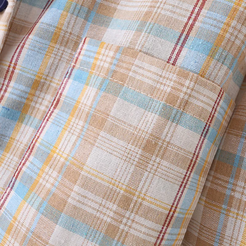 Женский клетчатый Блейзер длинный рукав Хаундстут элегантная клетчатая куртка