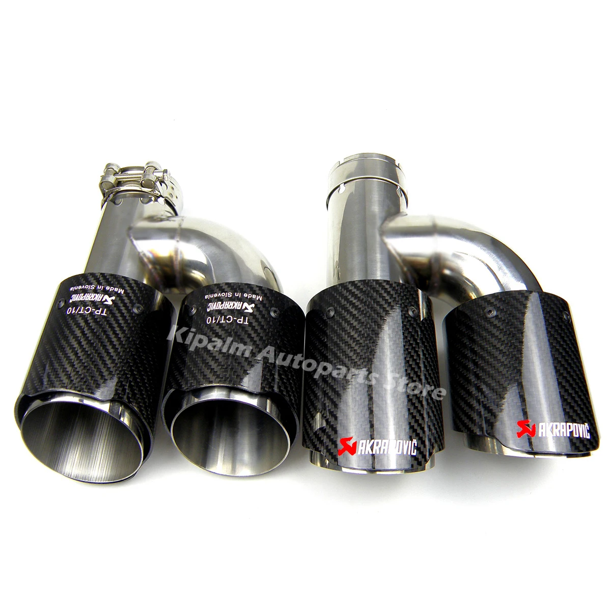 Универсальный автомобильный Akrapovic двойной выхлопной трубы прямой край углеродного волокна+ нержавеющая сталь двойной глушитель наконечник для автомобиля аксессуары