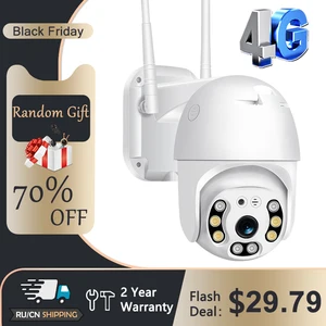 4g sim card ip camera 3mp ptz wifi camera 4x digital zoom auto tracking outdoor cctv security wireless ptz ip mini camera icsee free global shipping