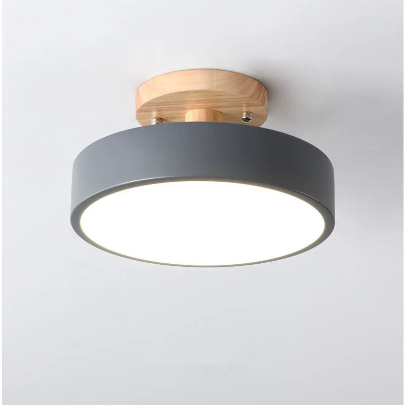 

Nordic aisle light simple modern macaron corridor light creative round cloakroom study balcony bedroom lamps