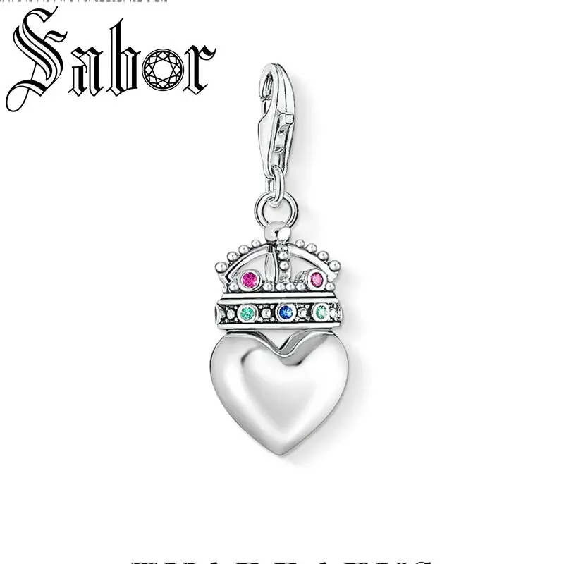 Посеребренная бижутерия подвеска в виде короны сердца ожерелье браслет для