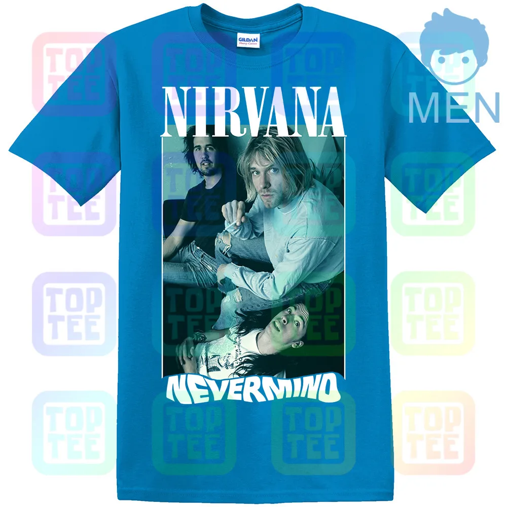 MEN-ROYAL BLUE Винтаж Редкие 90 s NIRVANA NEVERMIND TOUR футболка Размеры S-2XL Репринт - Цвет: MEN-ROYAL BLUE