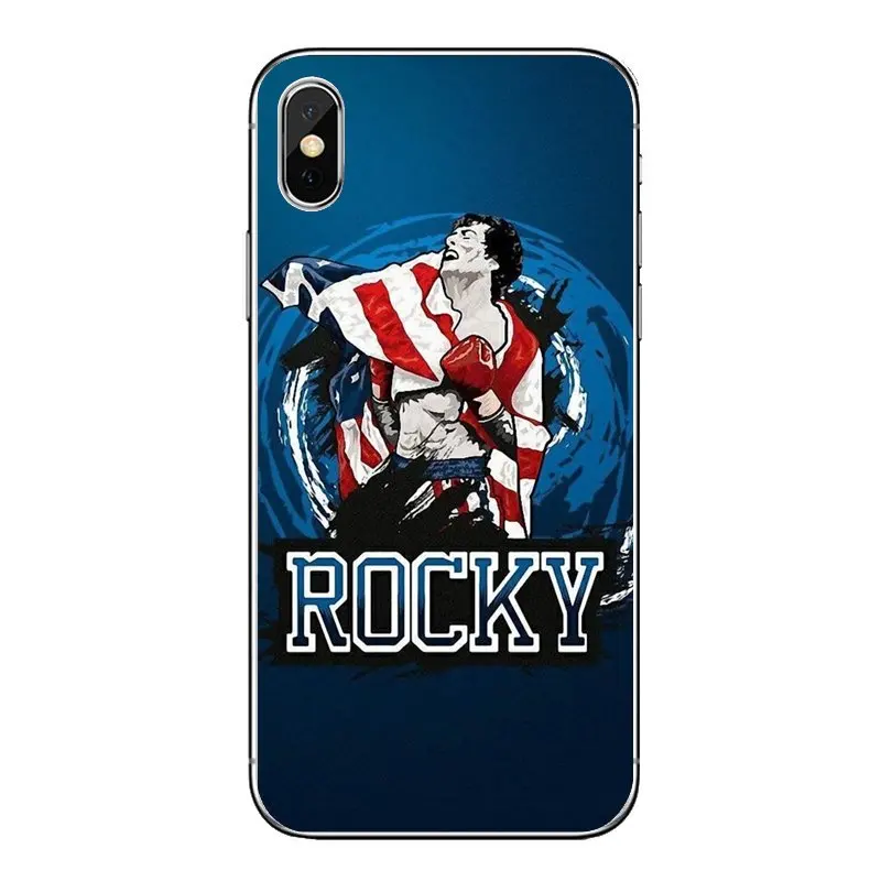 Рокки Бальбоа боксерский рисунок для iPod Touch iPhone 4 4S 5 5S 5C SE 6 6S 7 8 X XR XS Plus MAX мягкие