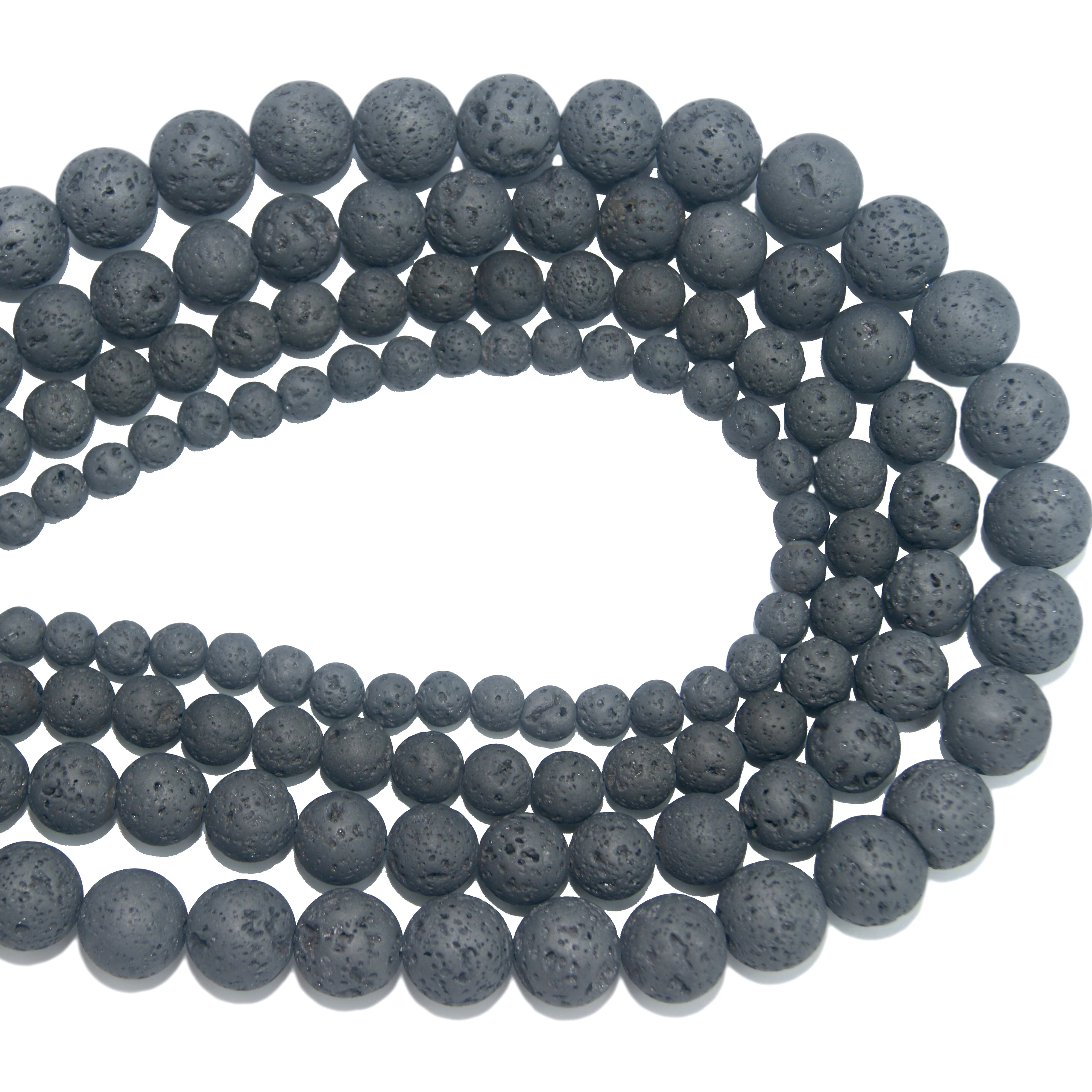 Natural Stone Electroplated Dark Grey Volcanic Lava Beads 6 8 10 12 MM Pick Size For Jewelry Making Diy Bracelet Necklace | Украшения и