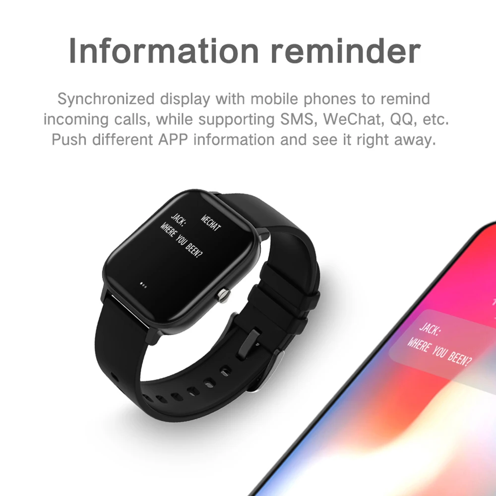 smart watch new 2020 full touch fitness tracker blood pressure smartband wearable devices for gts multi language ip67 waterproof free global shipping