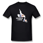 Забавная Мужская Базовая футболка с коротким рукавом с изображением карты флага провинции терфан и Лабрадор, NL, R282, топы, футболки европейского размера