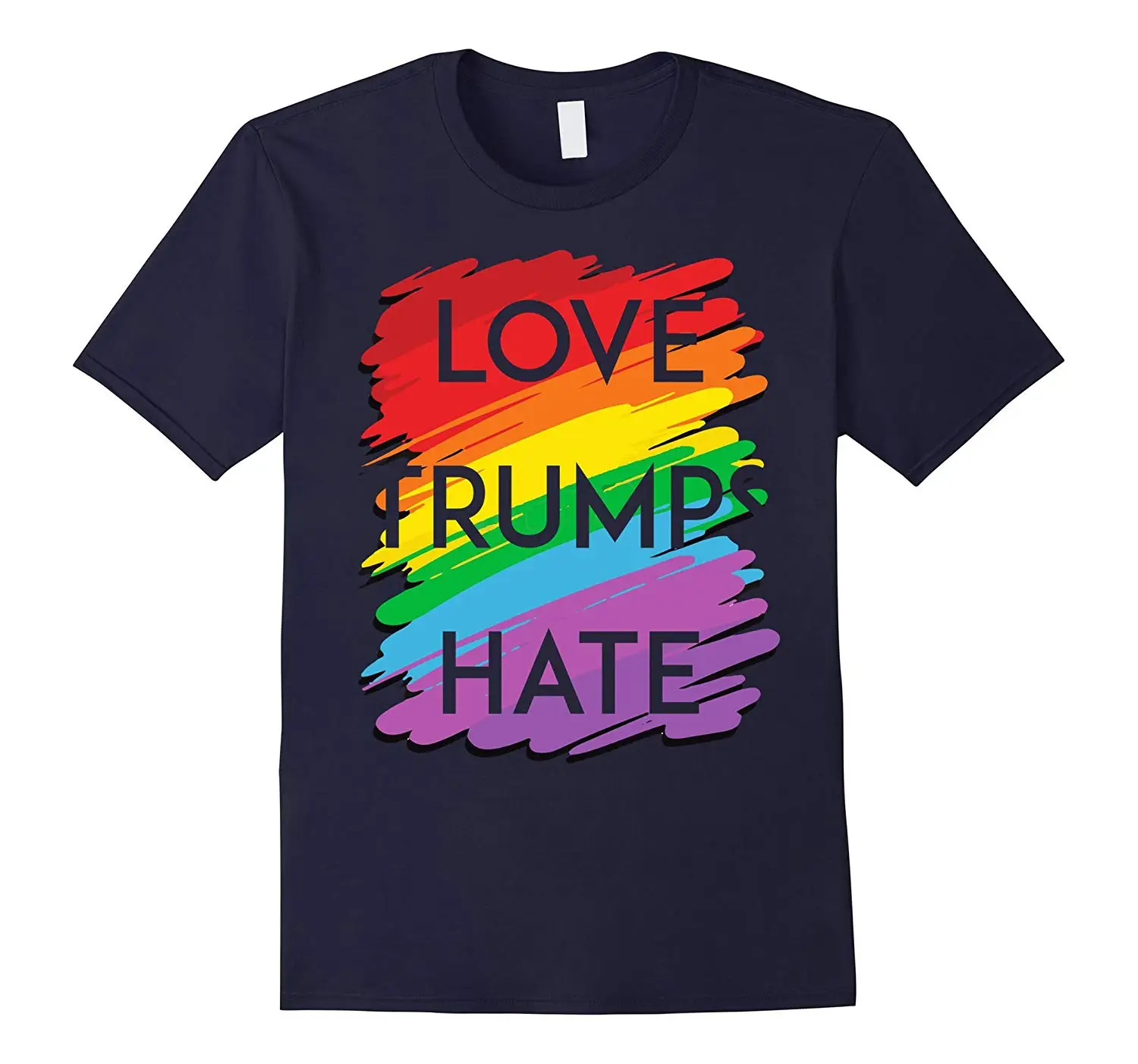 2019 модная мужская футболка Love Trumps Hate Rainbow летняя уличная футболка|Мужские