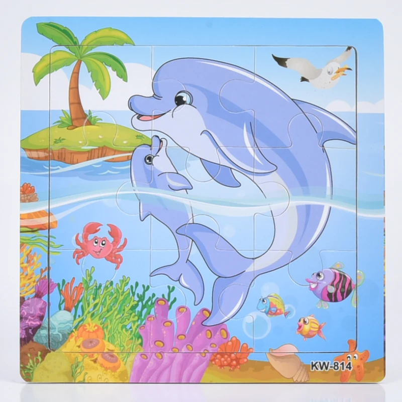 SZ Паровая Головоломка деревянная детская игрушка 3D мультяшное животное дети