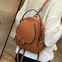 new designer fashion women leather backpack mini soft touch multi function small backpack female ladies shoulder bag girl purse