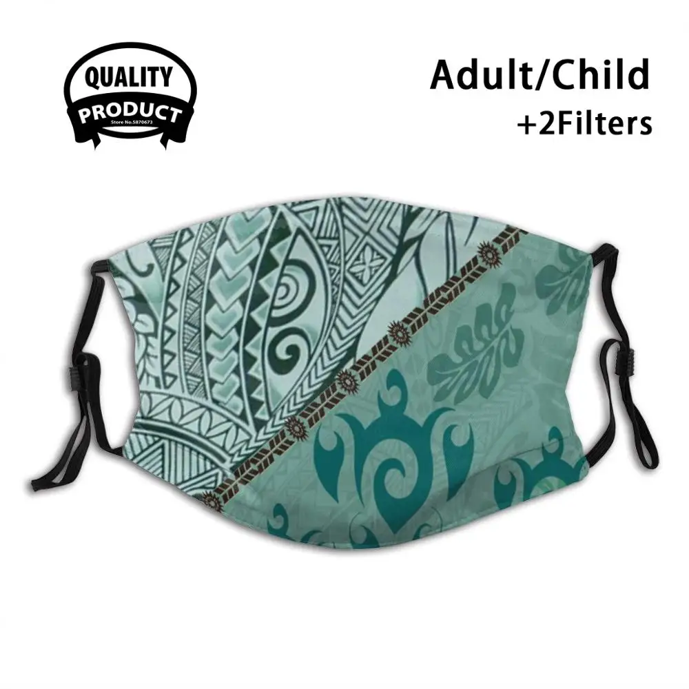 

Hawaiian Tapa Cloth - Traditional Print Reusable Mouth Mask Washable Filter Anti Dust Face Masks Hawaii Hawaiian Designs