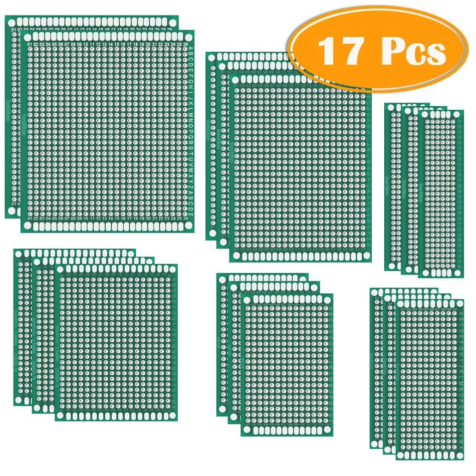 17 шт. набор печатных плат 6 размеров 2x 8/ 3x 7/ 4x 6/ 5x 6x 7x9 см|Интегральные схемы| |