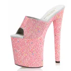 Mclubgirl 20 см розовые светящиеся тапочки с рыбьим ртом сексуальная модель для ночного клуба