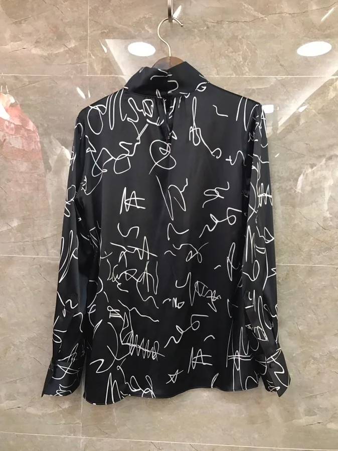 

2020 Early Spring New Model Fashionable Elegant 100% Silk Women Shirt 2 Color Available Free Shipping Worldwide