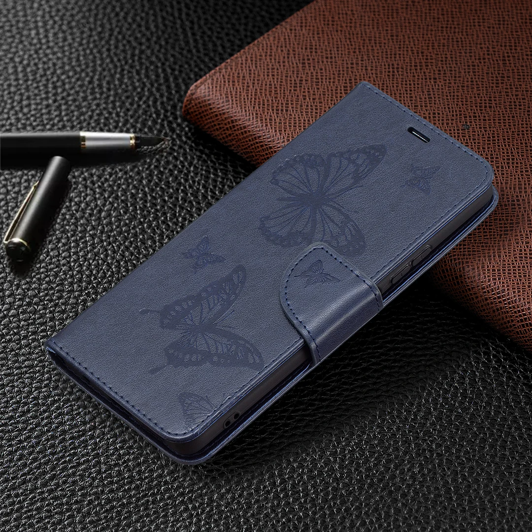 

Embossed Butterfly Print Case For iPhone 12 Mini 11 12 Pro Max SE 2020 X XS Max XR Fashion Flip Phone PU Leather Cover Fundas