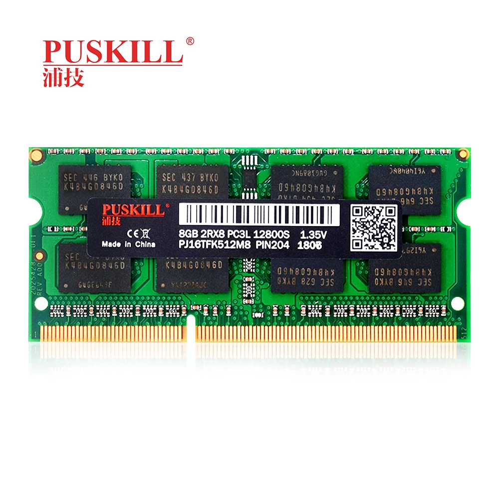 Ноутбук PUSKILL DDR3L 8 ГБ 2 4 1333 1600 МГц 12800 для ОЗУ SODIMM|Оперативная память| |