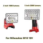 Литий-ионный аккумулятор 18 в для Milwaukee M18Портативная светодиодная лампа, фонарик, уличсветильник льник высокого качества, бесплатная доставка
