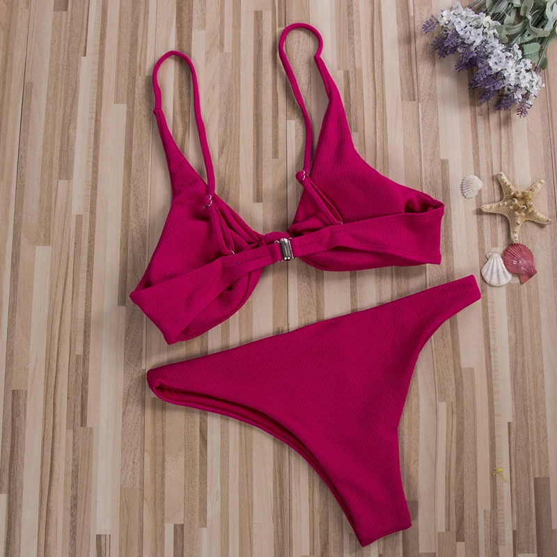 

Women Bikini Set Padded Bra High Waisted Beach Bathing Swimsuit