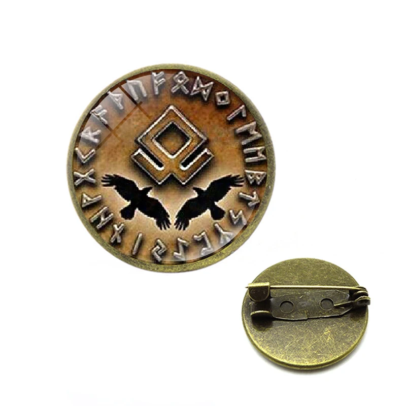 2019 Викинг норвежский руны Броши Vegvisir компасспинс амулет викинга символика