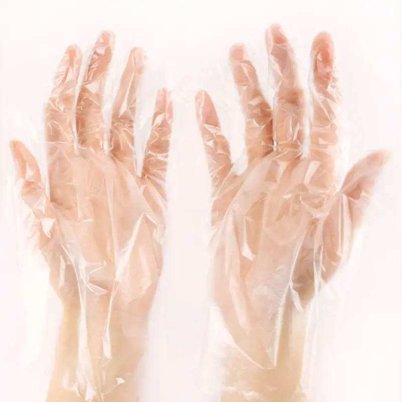 

100PCS Disposable PE Gloves Transparent Thin Protective Gloves Nursing Supplies 28GE