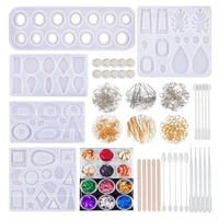 earrings epoxy resin molds jewelry pendant silicone mould diy crafts necklace keychain casting tool