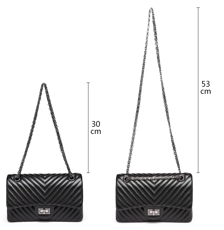 

2020 New Female Bag V-shaped Famous European and American Shoulder Bag Messenger Bag