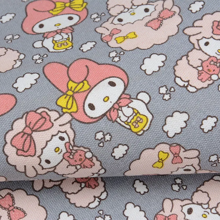 My Melody кролик фортепиано овца облако печать ручная работа пэтчворк хлопок холст тканевая Подушка Diy скатерть Диван Обложка 91 см x 145 см