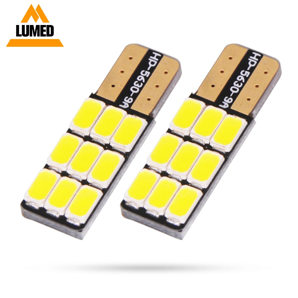 

100x Car T10 LED 194 168 W5W 9 5630 SMD Wedge lamp Auto Clearance Lights Non-Polarity Lamp For interior light