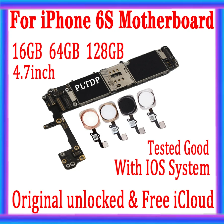 Оригинальная материнская плата для iPhone 6S 4 7 дюймов разблокировать с сенсорным ID