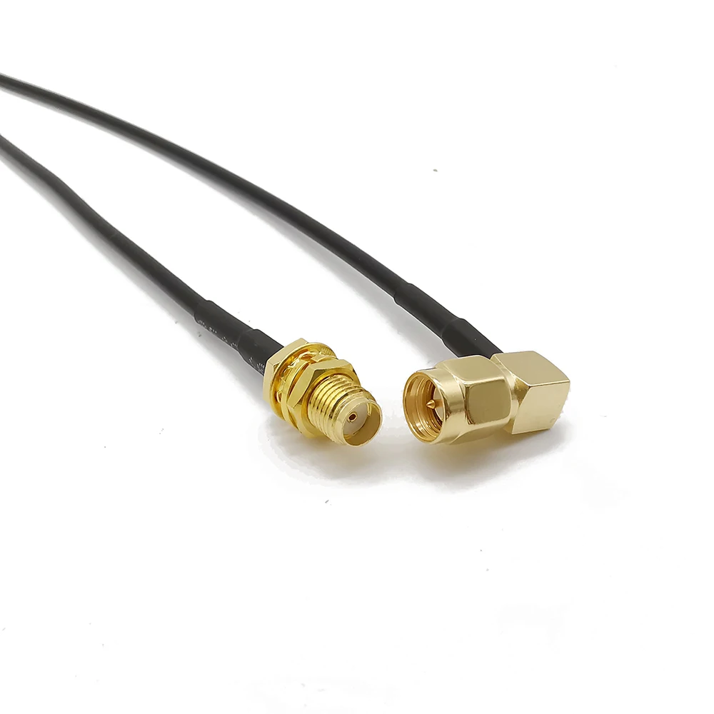 RG174 кабель SMA штекер под прямым углом к Гнездовой разъем с гайкой Coax Pigtail адаптер RF