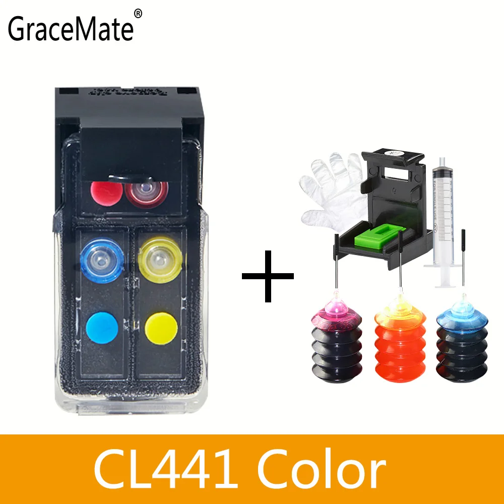 GraceMate Совместимость PG440 CL441 XL перезаправляемый картридж для hp Canon MG3240 MG3540 MG4240 MG3640 MX524 MX454 MX374 MX434 MX450