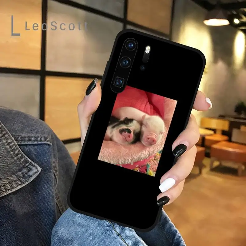 

Funny Cartoon Pig Phone Case For Huawei honor Mate P 9 10 20 30 40 Pro 10i 7 8 a x Lite nova 5t shell Funda