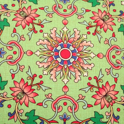 Наволочка в стиле бохо ретро с абстрактным геометрическим орнаментом