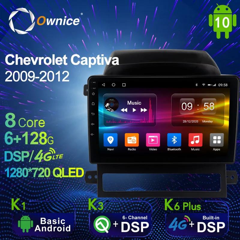 

Ownice 6G+128G Android 10.0 Car Multimedia Radio Player for CHEVROLET CAPTIVA 2009 - 2012 Auto video Head Unit 4G LTE SPDIF