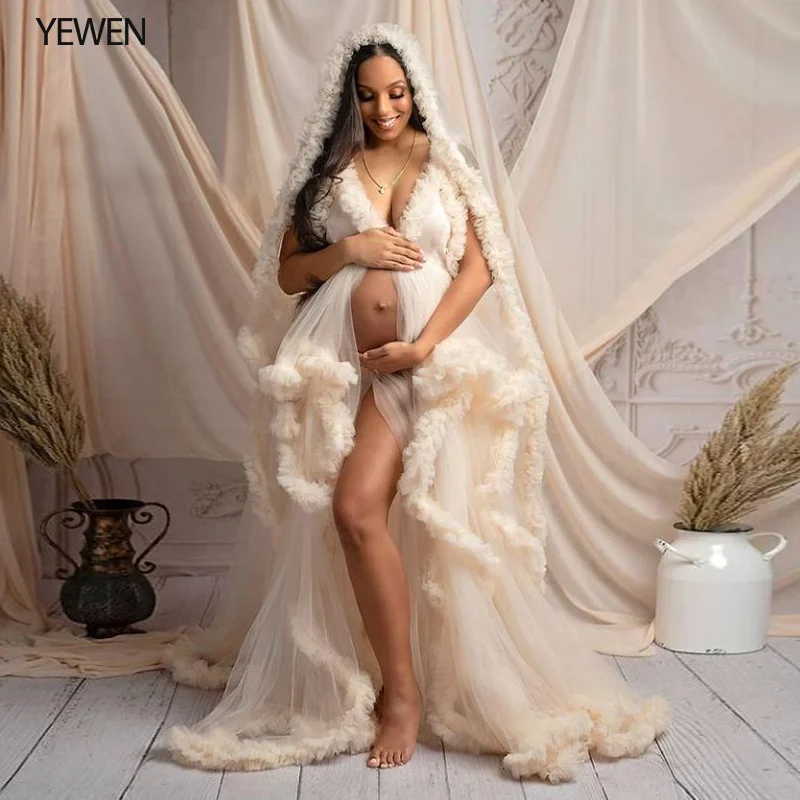 Изготовленный На Заказ Цвета с v образным вырезом Платье для фотосессий Кот