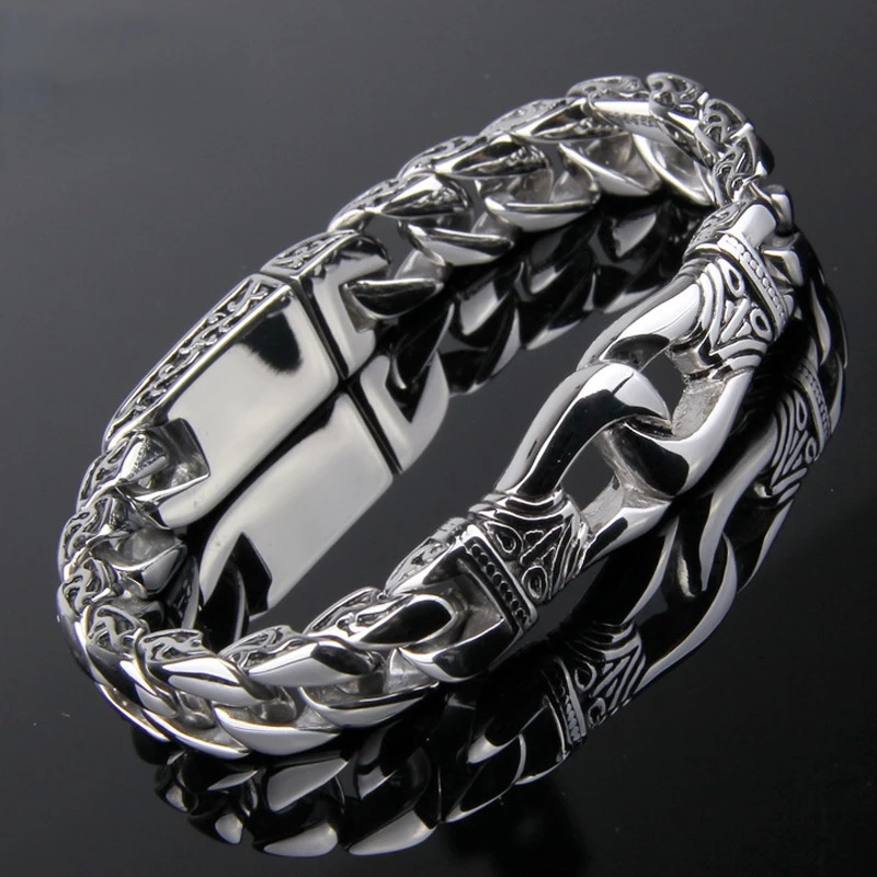 

Stainless Steel Jewelry Wholesale Retro Men New European and American Fashion Titanium Steel Bracelet